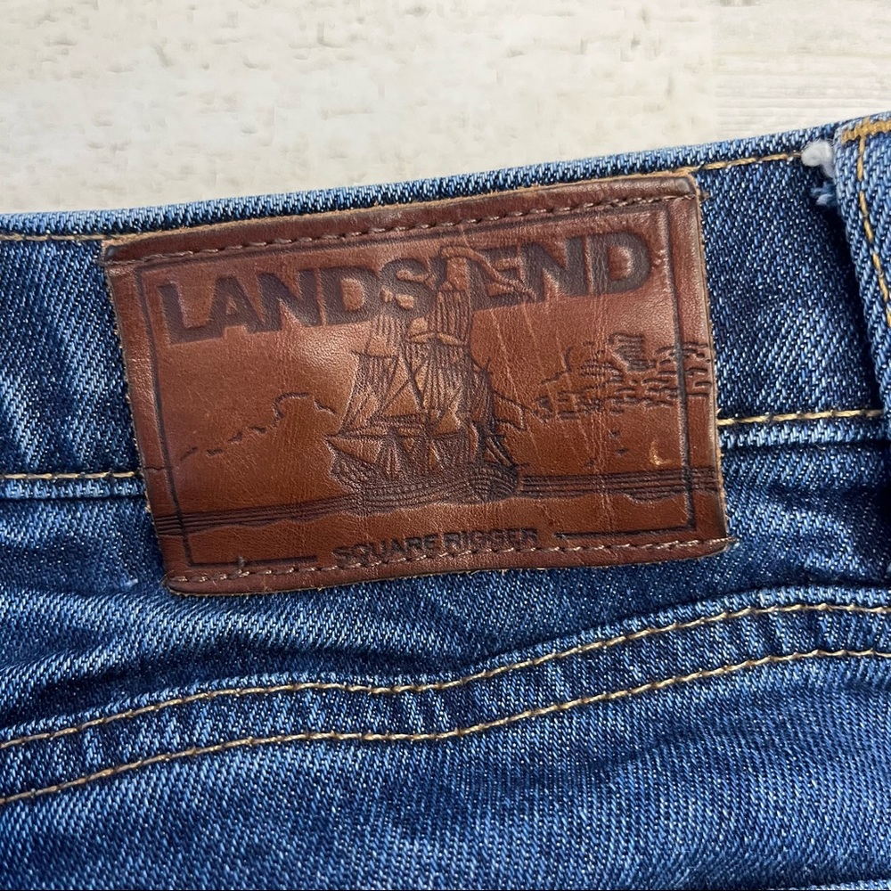 Lands’ End Women’s Square Rigger Slim Fit Jeans High Waist Size 34 - Picture 4 of 8